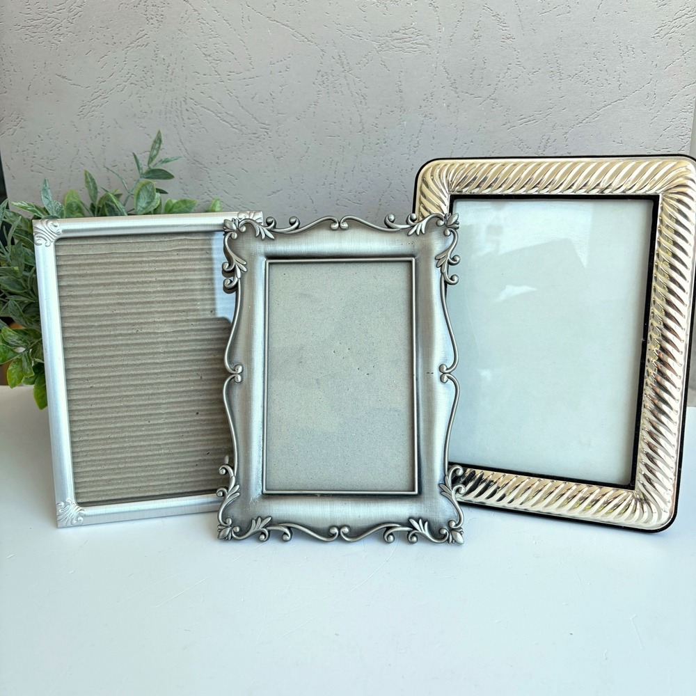 Vintage Silver Toned Picture Frame Set of 3